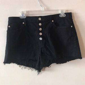 7 for all mankind exposed button cut-off short